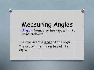 Measuring Angles