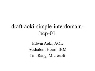 draft-aoki-simple-interdomain-bcp-01