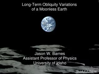 Long-Term Obliquity Variations of a Moonless Earth