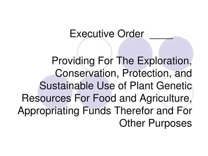 executive order
