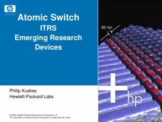 Atomic Switch ITRS Emerging Research Devices