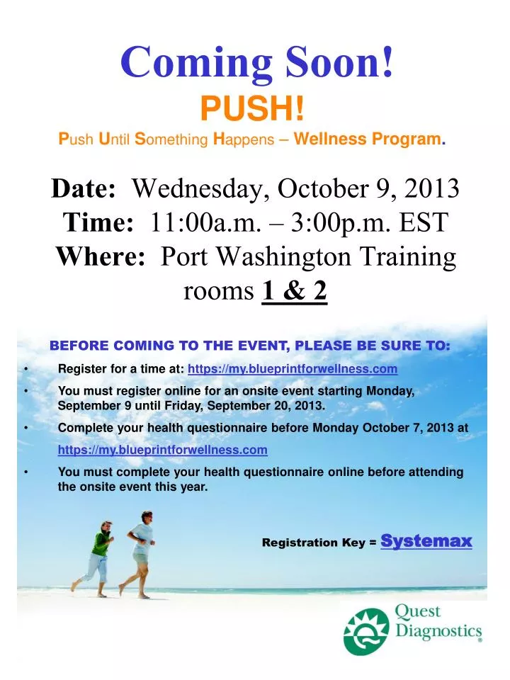 date wednesday october 9 2013 time 11 00a m 3 00p m est where port washington training rooms 1 2