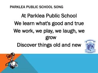 Parklea Public School Song