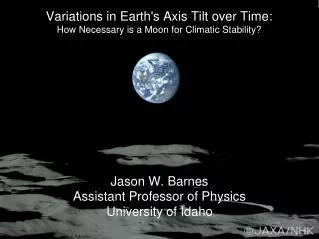 Variations in Earth's Axis Tilt over Time: How Necessary is a Moon for Climatic Stability?