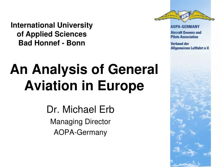 an analysis of general aviation in europe