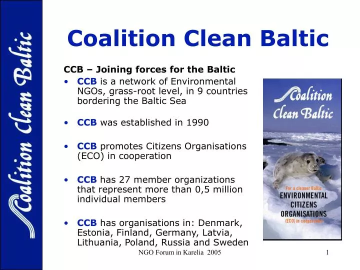 coalition clean baltic for protection of the baltic sea environment