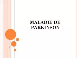maladie de parkinson