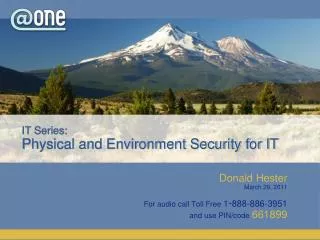 IT Series: Physical and Environment Security for IT