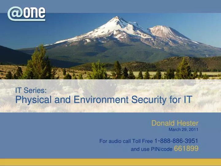 it series physical and environment security for it