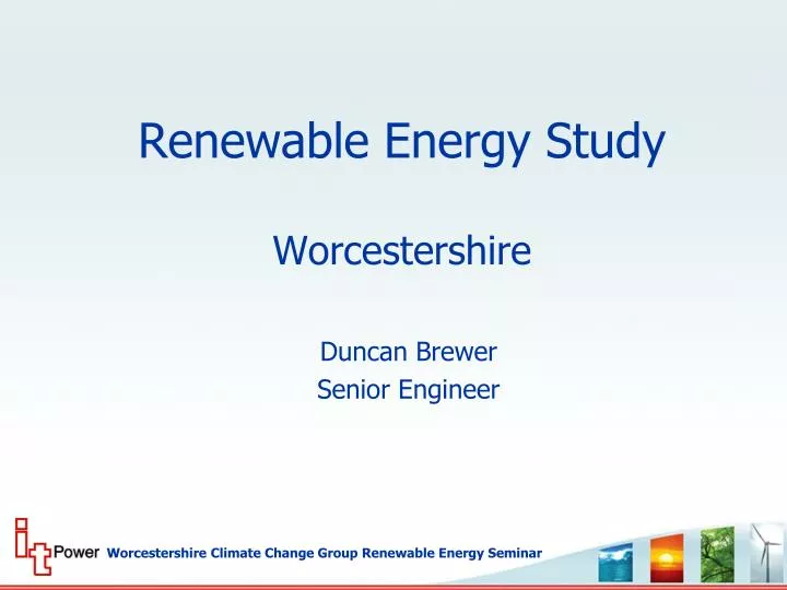 renewable energy study worcestershire