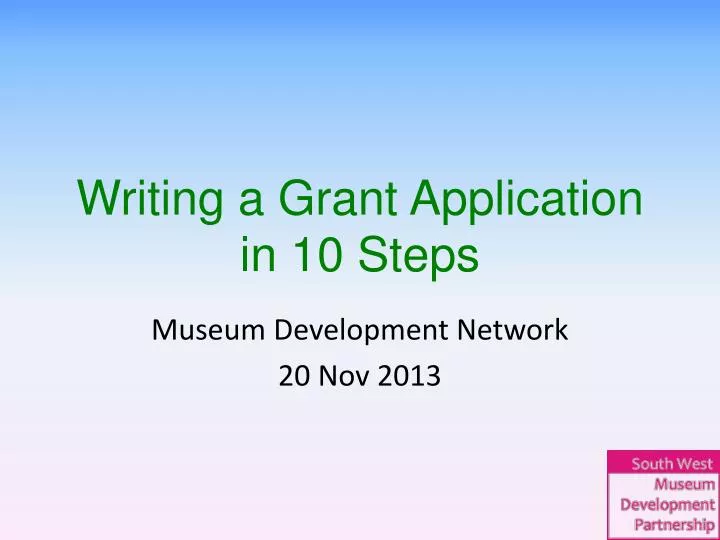 writing a grant application in 10 steps
