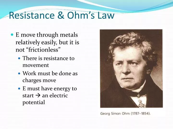 resistance ohm s law