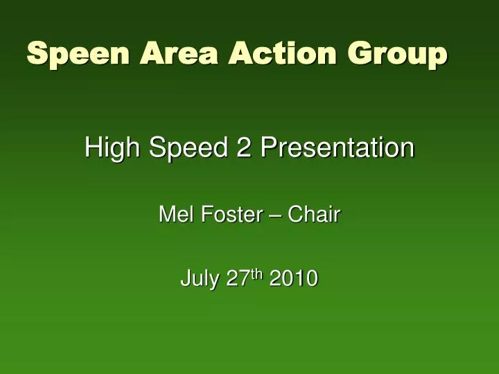 speen area action group