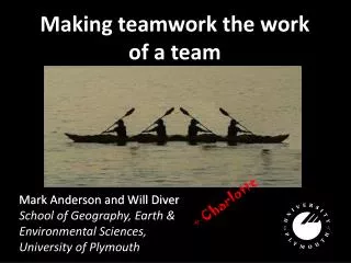 Making teamwork the work of a team