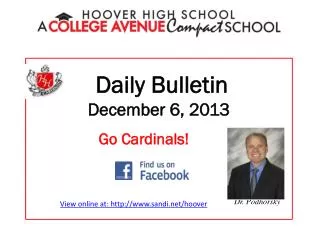 Daily Bulletin December 6, 2013