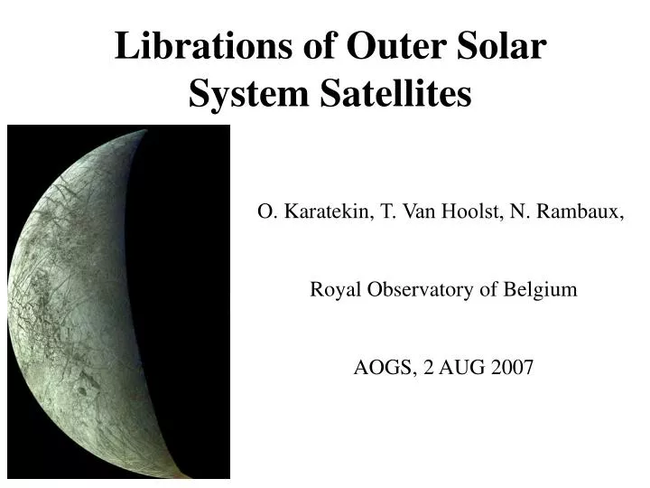 librations of outer solar system satellites