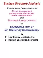 Surface Structure Analysis - slide 1