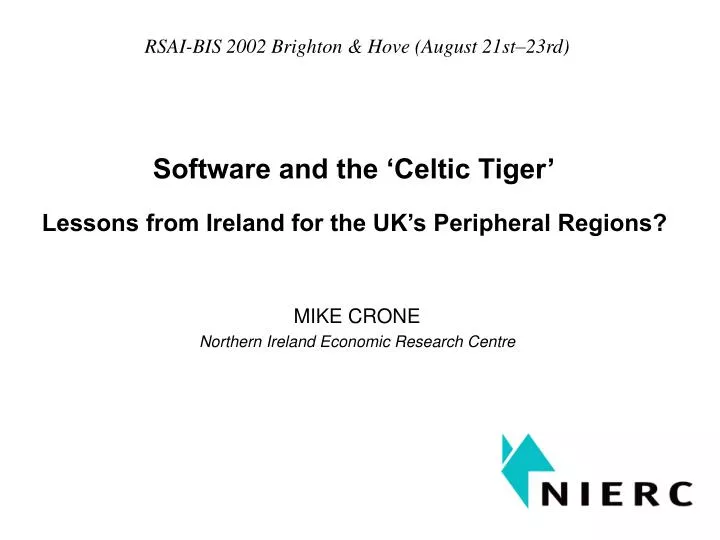 software and the celtic tiger