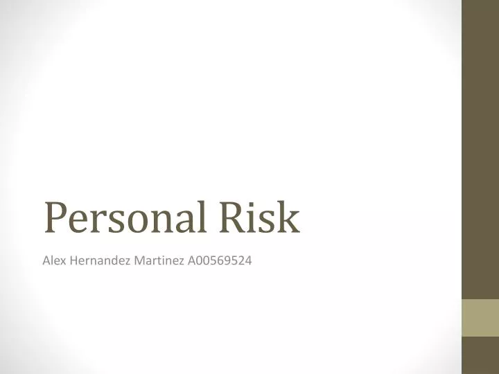 personal risk