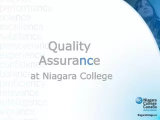 quality assura nc e at niagara college