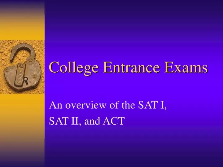 college entrance exams