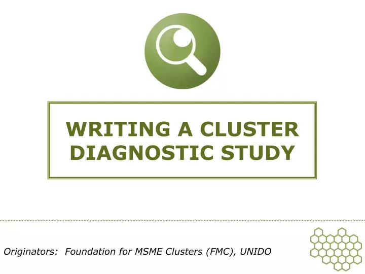 writing a cluster diagnostic study