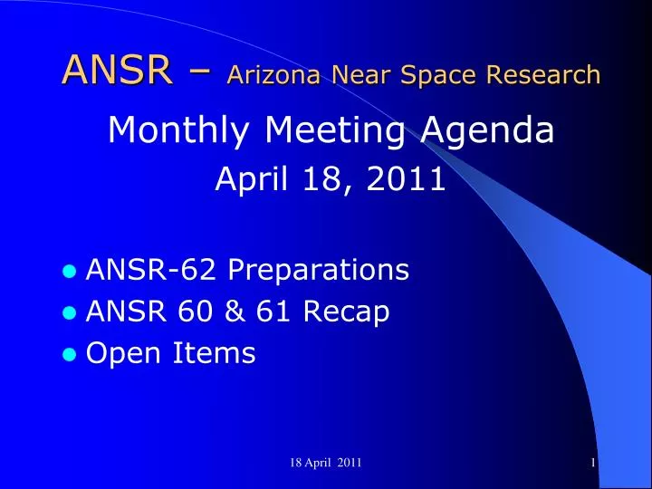 ansr arizona near space research