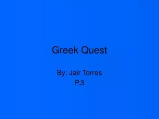 Greek Quest