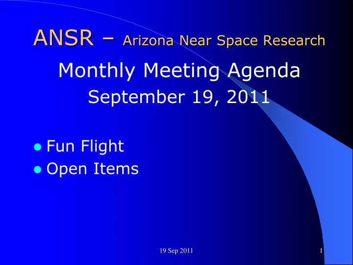 ansr arizona near space research