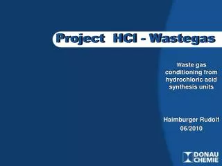 Project HCl - Wastegas
