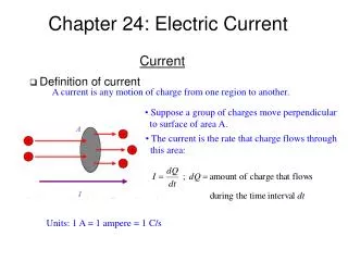 Chapter 24: Electric Current