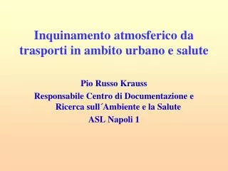 inquinamento atmosferico da trasporti in ambito urbano e salute