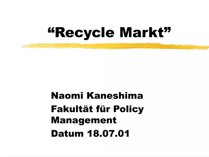 recycle markt