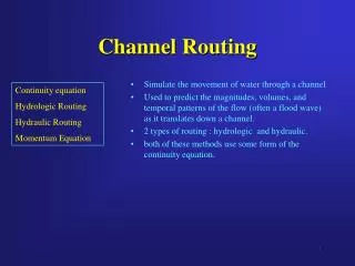 Channel Routing