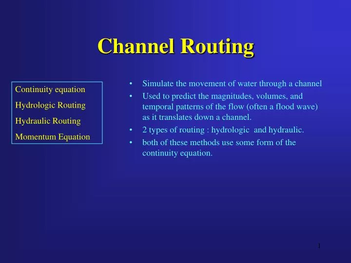 channel routing