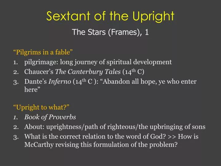 sextant of the upright