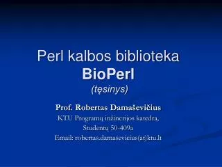 perl kalbos biblioteka bioperl t sinys