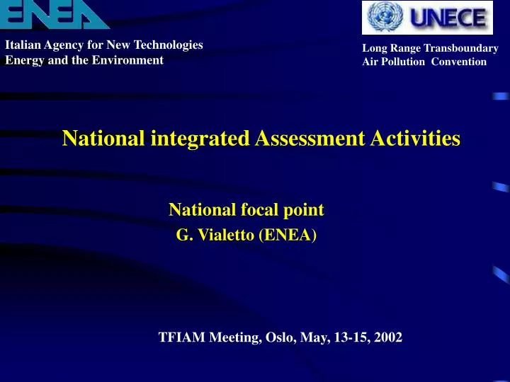 national integrated assessment activities