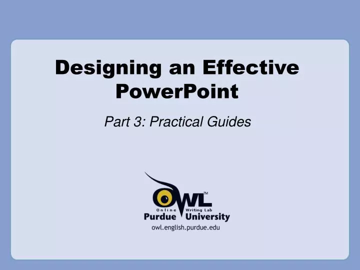designing an effective powerpoint
