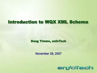 Introduction to WQX XML Schema