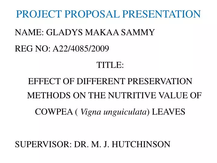 project proposal presentation