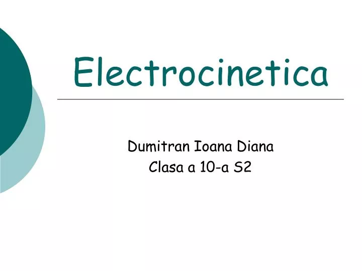 electrocinetica