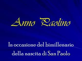 anno paolino