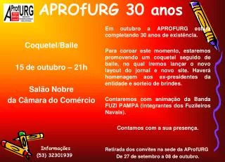 aprofurg 30 anos