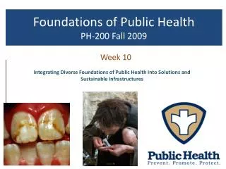 Foundations of Public Health PH-200 Fall 2009