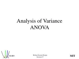 Analysis of Variance ANOVA