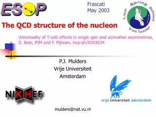The QCD structure of the nucleon