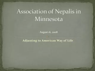 Association of Nepalis in Minnesota