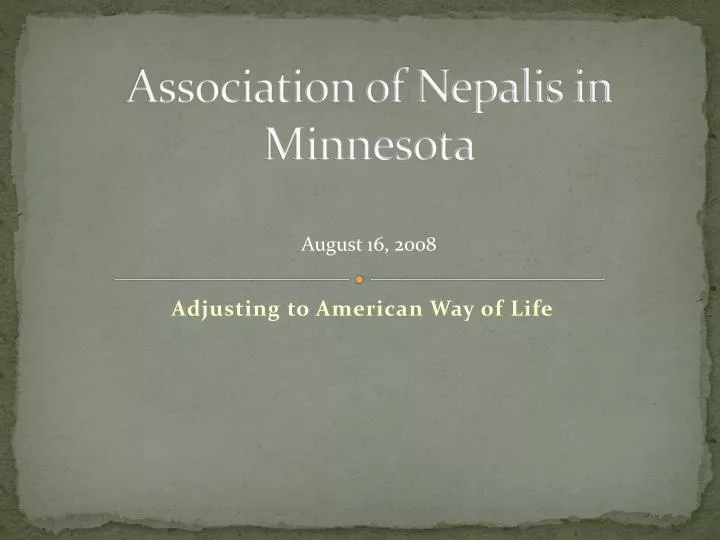 association of nepalis in minnesota