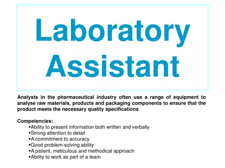 laboratory assistant